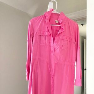 JCrew Shirt Dress with Drawstring Waist